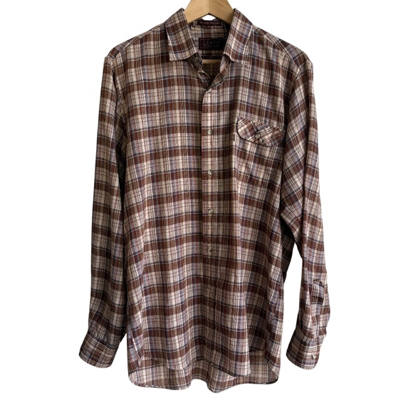Levi's Other - Vintage 90s Levi's Plaid Button Down Shirt Men's L - Brown Causal Grunge Western